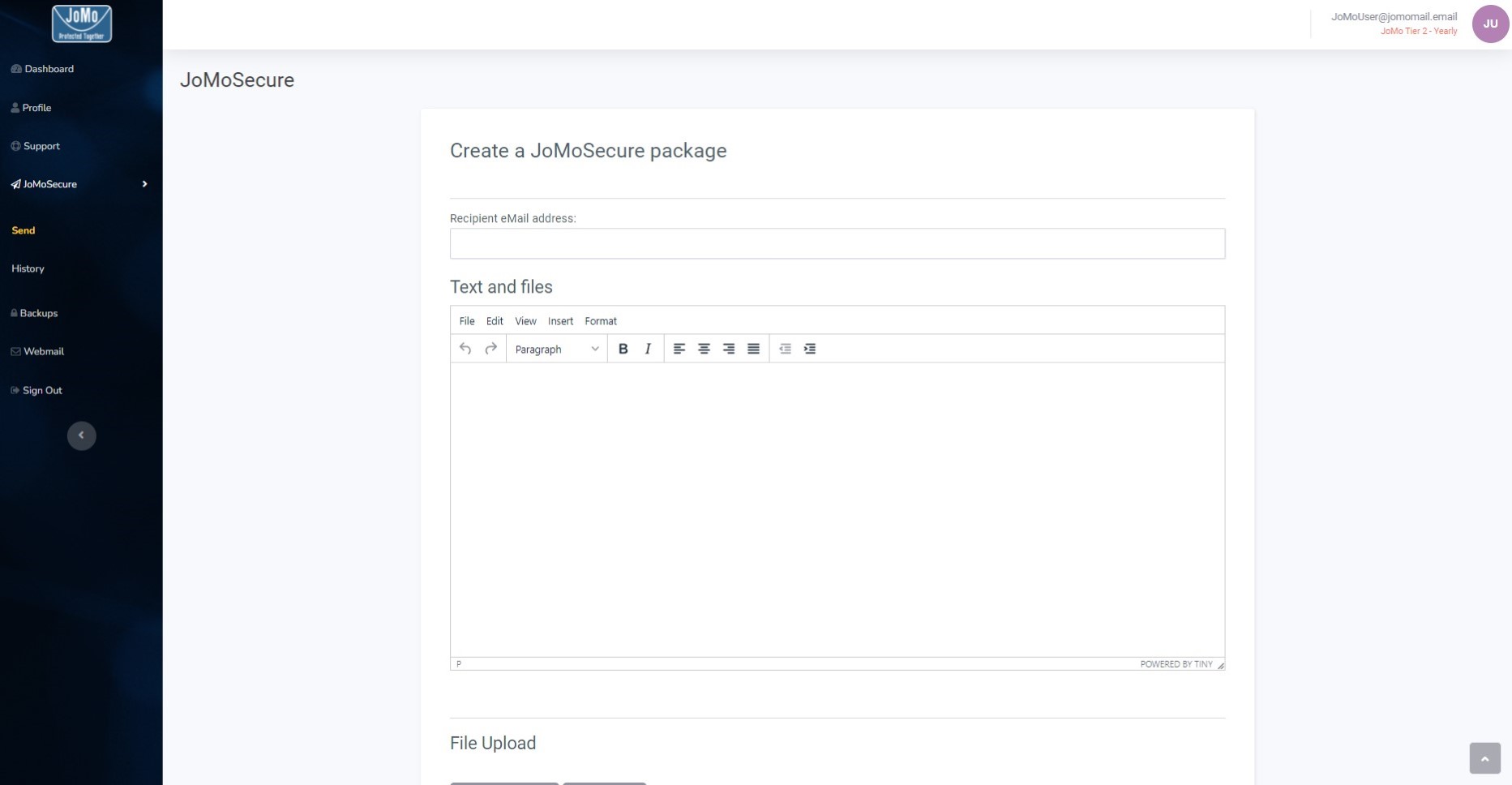 Overview of the Jomosecure panel look